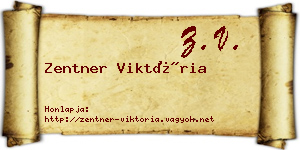 Zentner Viktória névjegykártya